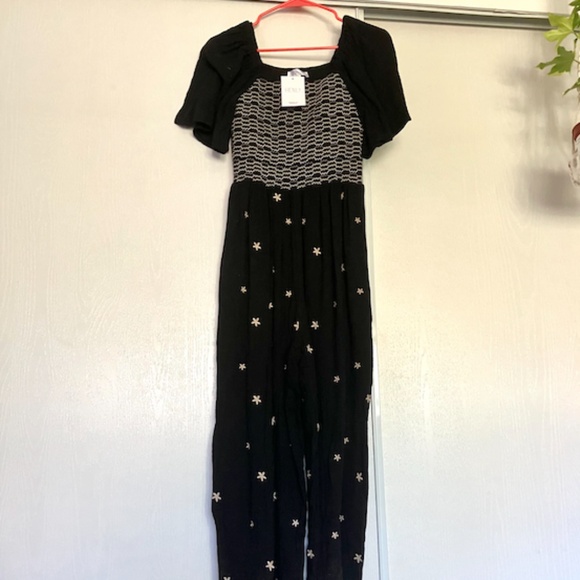 NWT | HENLY Smock Top Flutter Sleeve Jumpsuit - Picture 1 of 5